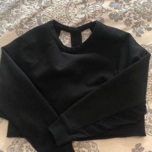 Alo cropped sweater with back cut outs. Practically new.